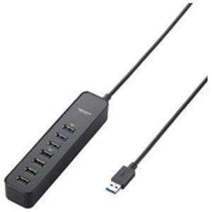 エレコム(ELECOM) USBハブ7ポート3.0対応 U3H-T706SBK 黒 - 拡大画像