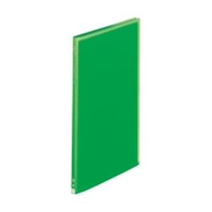 (業務用100セット) LIHITLAB クリアファイル/ポケットファイル 【A4/タテ型】 20ポケット G3101-6 黄緑