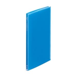 (業務用100セット) LIHITLAB クリアファイル/ポケットファイル 【A4/タテ型】 20ポケット G3101-8 ブルー