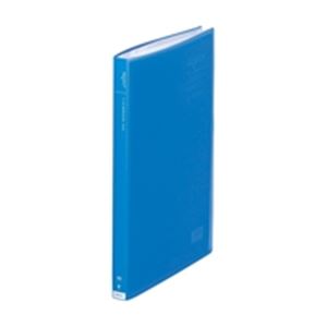 (業務用10セット) LIHITLAB クリアファイル/ポケットファイル (A4/タテ型) 40ポケット G3102-8 ブルー b04