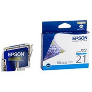 (業務用4セット) EPSON エプソン インクカートリッジ 純正 【ICC21】 シアン(青) - 拡大画像