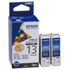 (業務用30セット) EPSON エプソン インクカートリッジ 純正 【IC1BK13W】 ブラック(黒) 2個入り ×30セット