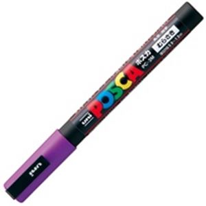 (業務用200セット) 三菱鉛筆 ポスカ/ＰＯＰ用マーカー 【細字/紫】 水性インク PC-3M.12 - 拡大画像