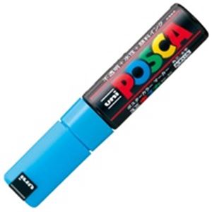 (業務用200セット) 三菱鉛筆 ポスカ/POP用マーカー 【太字/水色】 水性インク PC-8K.8 商品画像