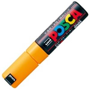 (業務用200セット) 三菱鉛筆 ポスカ/POP用マーカー 【太字/山吹】 水性インク PC-8K.3 商品画像