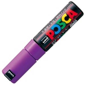 (業務用200セット) 三菱鉛筆 ポスカ/POP用マーカー 【太字/紫】 水性インク PC-8K.12 商品画像