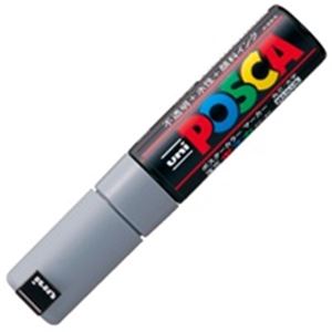 (業務用200セット) 三菱鉛筆 ポスカ/POP用マーカー 【太字/灰】 水性インク PC-8K.37 商品画像