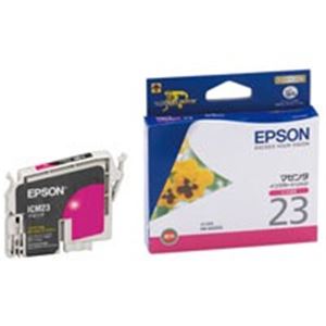 (業務用40セット) EPSON エプソン インクカートリッジ 純正 【ICM23】 マゼンタ - 拡大画像