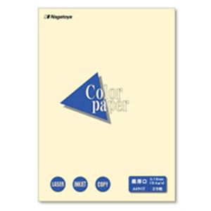 (業務用10セット)Nagatoya カラーペーパー/コピー用紙 【A4/最厚口 25枚】 両面印刷対応 レモン 商品画像