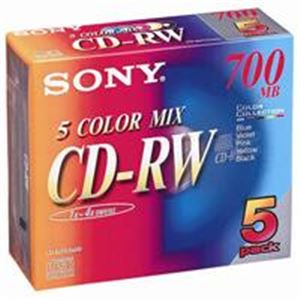 （業務用5セット）SONY ソニー CD-RW ＜700MB＞ 5CDRW700EX 5枚 - 拡大画像