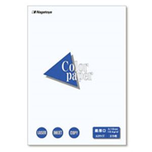 (業務用100セット) Nagatoya カラーペーパー/コピー用紙 【A3/最厚口 25枚】 両面印刷対応 ホワイト(白) 商品画像