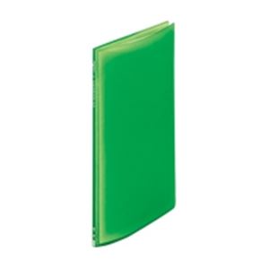 (業務用100セット) LIHITLAB クリアファイル/ポケットファイル 【A4/タテ型】 10ポケット G3100-6 黄緑 商品画像