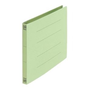 (業務用5セット) プラス フラットファイル/紙バインダー 【B5/2穴 10冊入り】 ヨコ型 032N グリーン(緑) ×5セット - 拡大画像