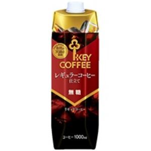 （まとめ買い）キーコーヒー リキッドコーヒー 無糖 1L／6本 【×40セット】