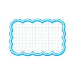 （業務用10セット）タカ印 抜型カード 16-4117 雲形中 ブルー - 拡大画像