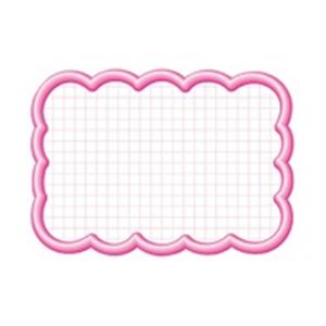 (業務用100セット) タカ印 抜型カード 16-4196 雲形大 ピンク - 拡大画像
