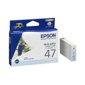 (業務用40セット) EPSON エプソン インクカートリッジ 純正 【ICLC47】 ライトシアン(青) - 拡大画像