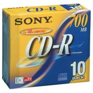 （業務用5セット）SONY ソニー CD-R ＜700MB＞ 10CDQ80DNS 10枚 - 拡大画像