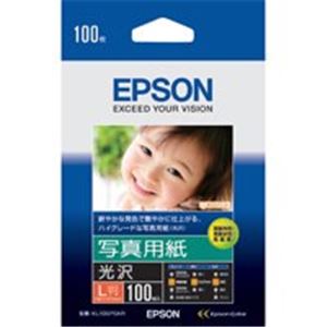 （業務用4セット）エプソン EPSON 写真用紙 光沢 KL100PSKR L判 100枚 - 拡大画像