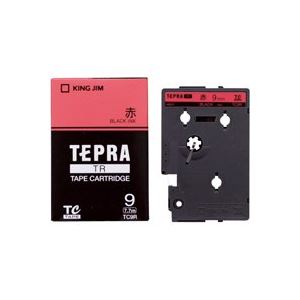 （業務用3セット）キングジム テプラTRテープ TC9R 赤に黒文字 9mm - 拡大画像