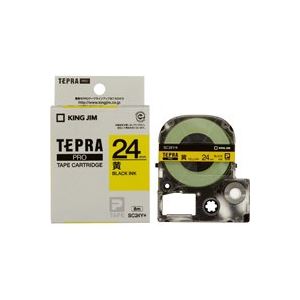 (業務用3セット) キングジム テプラPROテープ/ラベルライター用テープ (幅：24mm) SC24Y 黄に黒文字 b04