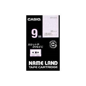 （業務用5セット）カシオ CASIO 透明テープ XR-9XS 透明に銀文字 9mm - 拡大画像