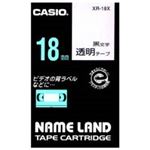 (業務用30セット) カシオ CASIO 透明テープ XR-18X 透明に黒文字 18mm ×30セット