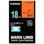 (業務用30セット) カシオ CASIO 蛍光テープ XR-18FOE 橙に黒文字 18mm ×30セット