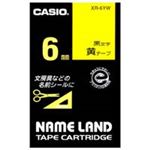 (業務用50セット) カシオ CASIO ラベルテープ XR-6YW 黄に黒文字 6mm  【×50セット】