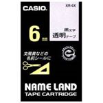 (業務用50セット) カシオ CASIO 透明テープ XR-6X 透明に黒文字 6mm  【×50セット】
