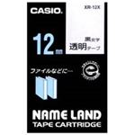 (業務用50セット) カシオ CASIO 透明テープ XR-12X 透明に黒文字 12mm  【×50セット】