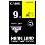 (業務用50セット) カシオ CASIO 強粘着テープ XR-9GYW 黄に黒文字 9mm  【×50セット】