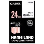 (業務用30セット) カシオ CASIO 透明テープ XR-24X 透明に黒文字 24mm ×30セット