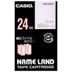 (業務用30セット) カシオ CASIO 白文字テープ XR-24AX 透明に白文字 24mm ×30セット