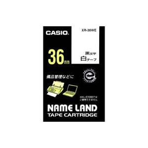 (業務用20セット) CASIO カシオ ネームランド用ラベルテープ 【幅：36mm】 XR-36WE 白に黒文字 - 拡大画像