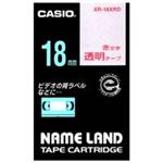 (業務用30セット) カシオ CASIO 透明テープ XR-18XRD 透明に赤文字 18mm ×30セット