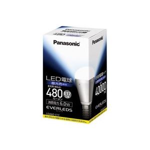 （まとめ買い）Panasonic パナソニック 電球形LEDランプ 6W 昼光色 LDA6DE17 【×2セット】