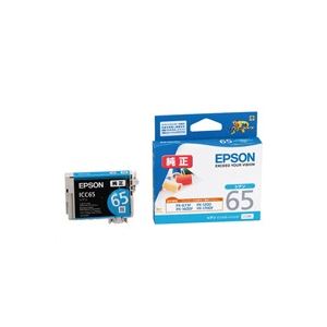 (業務用40セット) EPSON エプソン インクカートリッジ 純正 【ICC65】 シアン(青) - 拡大画像