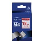 (業務用30セット) ブラザー工業 文字テープ TZe-242白に赤文字 18mm  【×30セット】