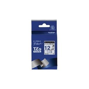 (業務用30セット) ブラザー工業 布テープ TZe-FA3白に青文字 12mm - 拡大画像
