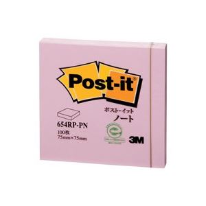 (業務用200セット) スリーエム 3M ポストイット 再生紙ノート 654RP-PN ピンク 商品画像