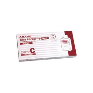 （業務用3セット）アマノ タイムパックカード（4欄印字）C - 拡大画像