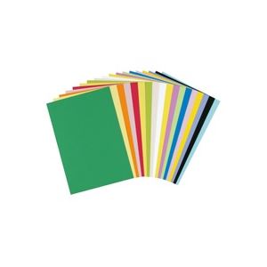 (業務用2セット)大王製紙 再生色画用紙/工作用紙 【四つ切り 100枚×2セット】 はだいろ - 拡大画像