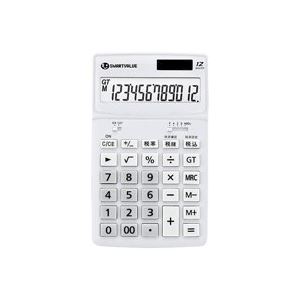 （業務用5セット）ジョインテックス 小型電卓 ホワイト K072J - 拡大画像