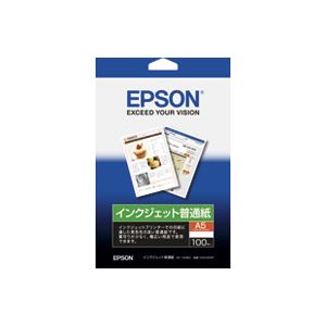 （業務用200セット）エプソン EPSON インクジェット普通紙 KA5100NP A5 100枚 - 拡大画像