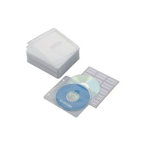 （まとめ買い）エレコム ELECOM DVD・CD追加用ポケットCCD-NBW100WH 白 100枚【×5セット】