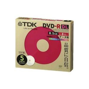 （まとめ買い）TDK DVD-R DL 8.5GB IJ対応5枚 DR85PWB5S 【×4セット】