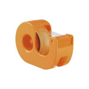 (業務用200セット) ニチバン ハンドカッター付セロテープCT-12DRO橙 商品画像