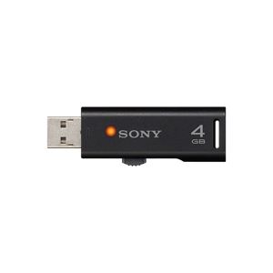 （まとめ買い）SONY ソニー ポケットビットR 4GB ブラック USM4GR B 【×4セット】