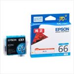 （まとめ買い）エプソン EPSON インクカートリッジ ICC66 シアン 【×4セット】